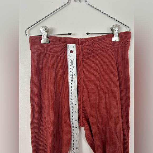 Free People Small Waffle Straight Leg Legging Burnt Orange - Picture 3 of 7